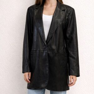 Express Black Faux Leather
Longline Blazer XL NWT
Lined Oversized Chic